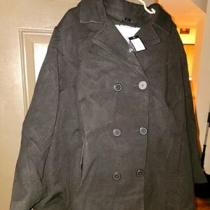 Black PeaCoat with Hood